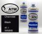 Preview: Chevrolet, Black, 41 / WA848: 400ml Sprühdose + 400ml Klarlack - Set, von ATW Autoteile West.